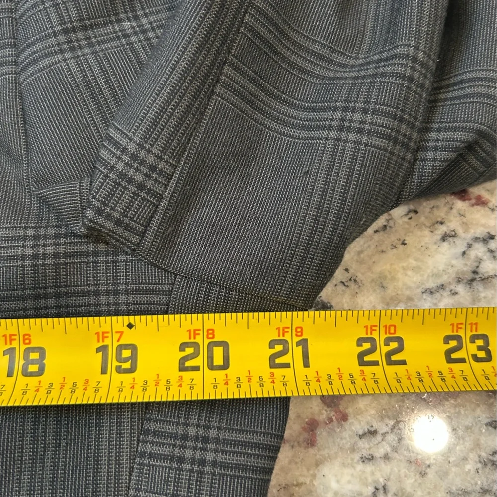 Alberto Cardinali Men's Skinny Fit Gray‎ Glenn Plaid Blazer 42L
